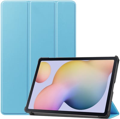 3-Vouw sleepcover hoes - Geschikt voor Samsung Galaxy Tab S7 / Tab S8 - Lichtblauw