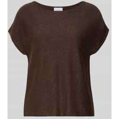 Gebreid shirt van viscosemix met ronde hals