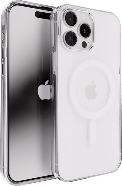 Coverzs Clear Metallic silicone hoesje geschikt voor iPhone 12 Pro Max - Magneet hoesje - schock proof telefoonhoesje - TPU backcover met magneetring - Zilver