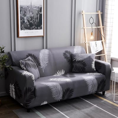 1 stuks elastische bedrukte bankhoes, allesomvattend, antislip, seizoensbestendig, kat-/stofwerend, wasbaar/duurzaam, voor huisbankdecoratie&bescherming 1-Seater gray