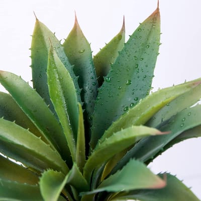 Famanu - Vetplanten Planten Kunstmatige Aloë Plant, 12,5 Inch Grote Faux Vetplanten Unpotted, Premium Crafting DIY Greenery voor Binnen & Outdoor (Groen)