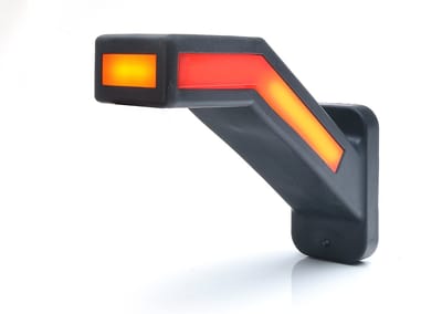Breedtelamp - WAS - W168 6D Neon - Links - 7.3 - 18.5cm - LED - Dynamisch knipperlicht - Wit/Amber/Rood - 12V-24V