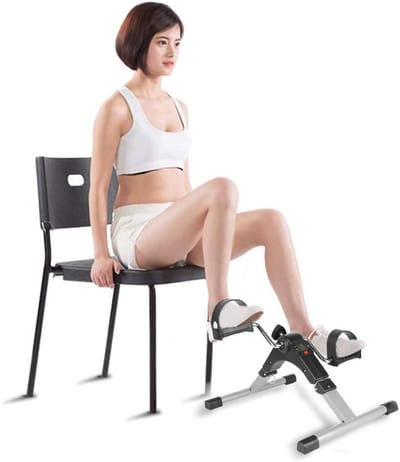 Pedaaltrainer Mini Fiets - Been en arm trainer - Thuis fitness oefening - Instelbare weerstand - Opvouwbaar ontwerp - Zwart