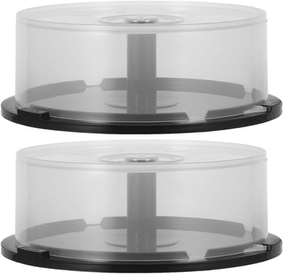 2 Stuks DVD Opbergdozen, Lege Houder voor 25 Schijven, Organisator voor Thuis, Kantoor en Bar