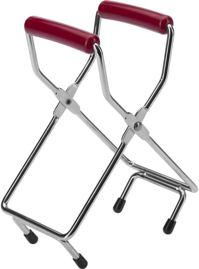 Westmark Glastang voor weckpotten met diameter tot 18 cm, verchroomd staal/kunststof, zilver/rood, 10532270
