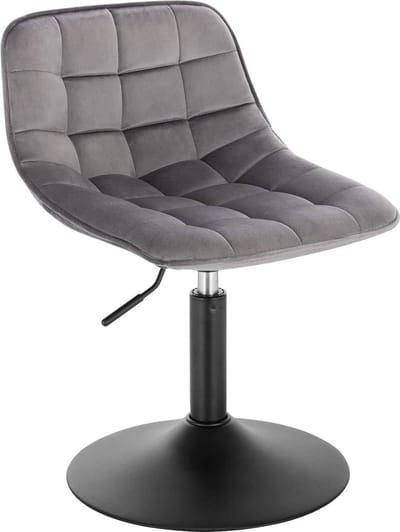 Barkrukken Set Donkergrijs - Verstelbaar, Velvet en Industrial - Voor Eetkamer, Keuken en Woonkamer