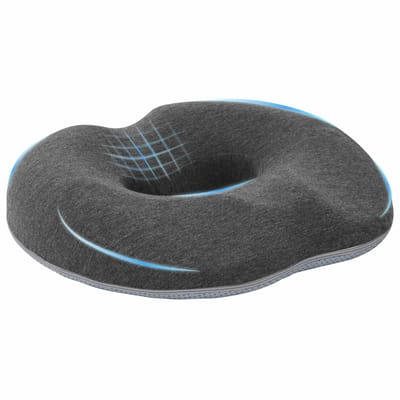 vidaXL - Zitkussen - Éénkleurig - Donkergrijs - 42 - x - 36,5 - x - 8 - cm - Traagschuim