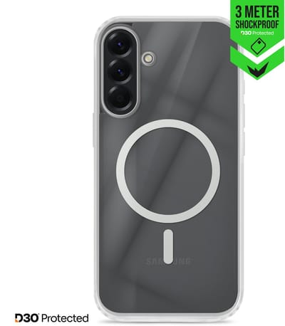 Striker Doorzichtig Hoesje geschikt voor Samsung Galaxy A36 MagSafe Telefoonhoesje Hardcase | Striker X-Core Xtreme Impact Backcover Shockproof | Geschikt voor MagSafe | Geschikt voor Draadloos Opladen met Magnetische Ring | Geschikt voor MagSafe