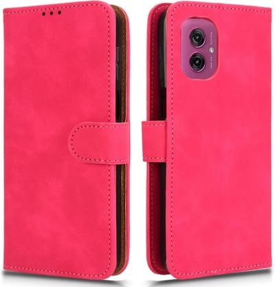 Coverup Hoesje - Geschikt voor Motorola Moto G55 Hoesje - Coverup Book Case - Roze