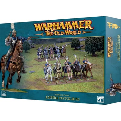 Beeldje Games Workshop Warhammer ToW - Empire de L'Homme : Pistoliers de L'Empire (x10)