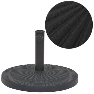 vidaXL - Parasolvoet - rond - 14 - kg - hars - zwart