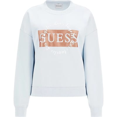 Sweatshirt dameskleding met ronde hals Guess Round Logo