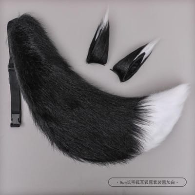 Dier Pluche Vossenoren Haarband Staart Pak Cosplay Lolita Kattenoren Haarspeld Staart Beest Hoofddeksel Set Feest Kostuum Accessoires