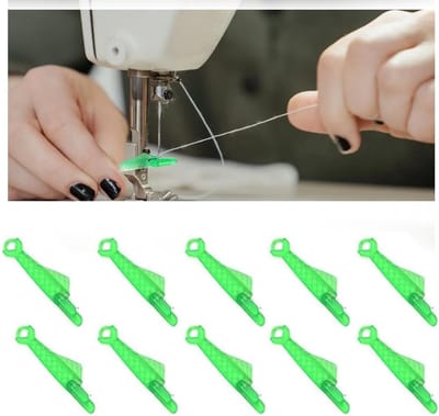 Set van 10 automatische naalden voor het eenvoudig inrijgen van garen, ideaal voor naaimachines en handwerk, snel en efficiënt inrijgen (3 x 1 cm)