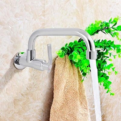 Dailygoody - G1/2 inch Koud Water - Wandmontage - Duurzaam - Chrome Plated - Keuken en Badkamer - Enkelvoudige Kranen - Type A 25cm