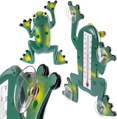 Weerbestendige Raamthermometer in de Vorm van een Kikker met Zuignappen