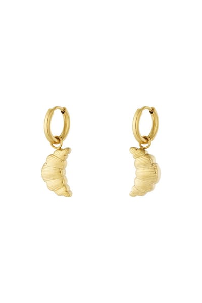 Bijoutheek Oorhangers Croissant Goudkleurig