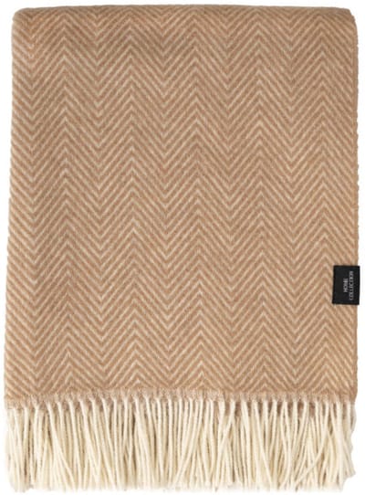 WOOOL Plaid - Manhattan (Beige) - 140x200cm - 100% Wol