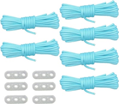 6 Pack Fluorescent Paracord Tentlijnen 4mm*4m - Sterke en Lichte Guy Ropes voor Camping en Canopy Gebruik
