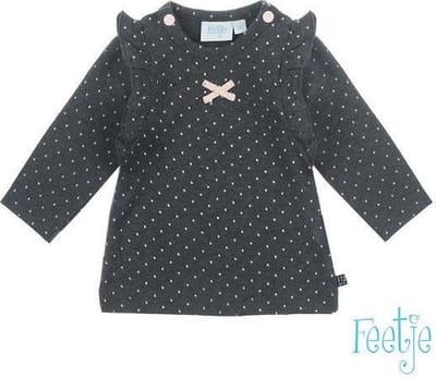 Feetje Dots T-Shirt Antraciet Melange Mt. 68