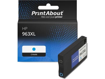 PrintAbout huismerk Inktcartridge 963XL (3JA27AE) Cyaan Hoge capaciteit Geschikt voor HP