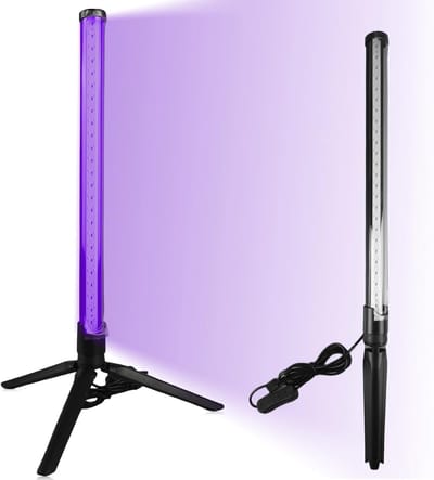 Krachtige UV Lamp 10W 395-405nm met Verstelbare Statief en Aan/Uit Schakelaar voor Disco, Glow Party en Halloween Decoratie