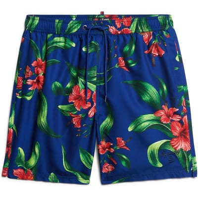 Superdry - Gerecyclede Hawaïaanse zwemshort - 43 cm - Heren - Zwembroeken