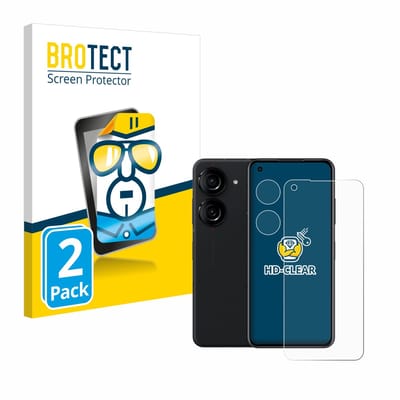 BROTECT - Screenprotector voor ASUS ZenFone 10 (Voor+Camera) - Folie Beschermfolie transparant 2 Stuks