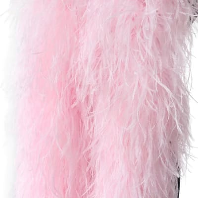 DIY 2M Roosroze Struisvogelveer Boa Sjaal 1-10 Lagen Hoge Kwaliteit Struisvogelveren Sjaal Veerafwerking Jurk Shirt Top Decoratie Knutsel 1ply lichtroze kleur