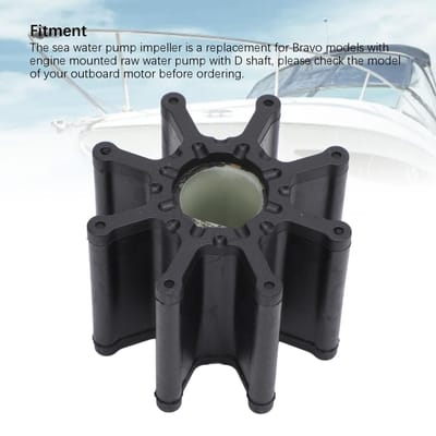 Waterpompwaaier 47 59362T1 Rubber 8 Bladen Flexibele Zeewaterpompwaaier voor Bravo Ruwwaterpomp met D-as gray