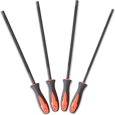Cosensi - Handige set kettingzaagvijlen, koolstofstaal, verschillende diameters 4,0 mm - 5,5 mm