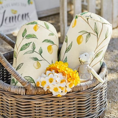 LOBERON Kussenrol set van 2 Palerina crème/geel