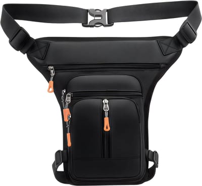 Unisex Motorfiets Been Crossbodytas – Zwart – Tactische Rijtas en Heuptas voor Motorrijden, Reizen en Outdoor Gebruik – Verstelbare Dijtas met Ruime Opbergruimte voor Telefoon, Sleutels en Accessoires