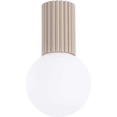 Sollux Lighting Wandlamp Halo - G9 - taupe - aluminium/glas - 12x12x21cm