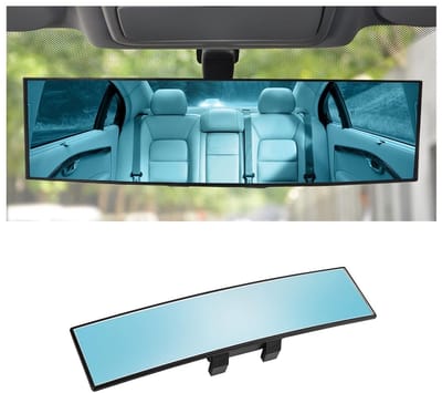 Dailygoods- Panoramische Spiegel - Achteruitkijkspiegel voor Begeleidend Rijden - Universaal Gebruik - Geschikt voor Auto/SUV/Vrachtwagen - Eenvoudige Installatie - Hoogwaardige Meerlaagse Glas
