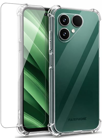Hoesje geschikt voor Fairphone 6 - Screenprotector Glas - Shockproof Transparant