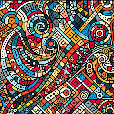 Pop art mos schilderij | Mozaïek van natuurlijke schoonheid: de pop art mos collage | Kunst - 60x60 centimeter op Canvas | Foto op Canvas