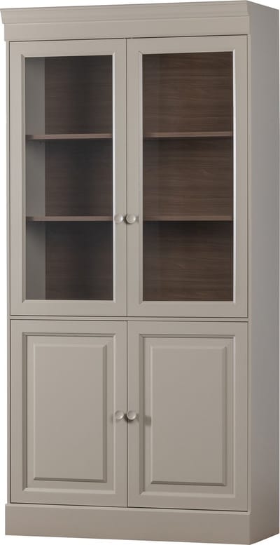 vtwonen Chow 2-deurs vitrinekast - Grenen - Dakargrau - 215x105x40