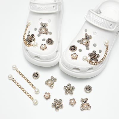 Schoenaccessoires-geschikt voor crocs charms- geschikt voor crocs pins- geschikt voor crocs Accessoires- geschikt voor Crocs Jibbitz-CJ-285 Ketting Hollow bloem beer
