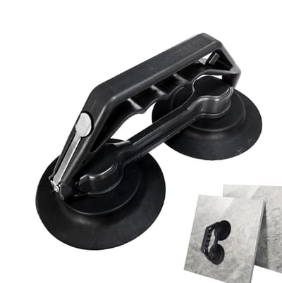 Tegellifter Dubbele Klauw - Vacuüm Tang - Zware Platen Verplaatsen - Werkbesparende Structuur - 24.5 cm - Zwart
