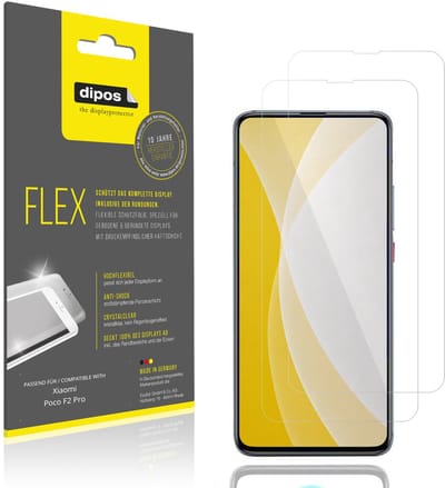 dipos – 2x Beschermfolie geschikt voor Xiaomi Poco F2 Pro | 3D Full Cover Screenprotector | 100% Passend