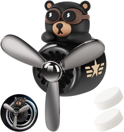 Dailygoody - Auto Diffuser - Luchtverfrisser - Cartoon Beer Pilot - Aromatherapie - Interieur Decoratie - Geurtabletten - Geschikt voor Auto