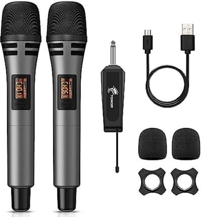 Draadloze Handheld Microfoon met Oplaadbare Ontvanger voor Karaoke en Feesten