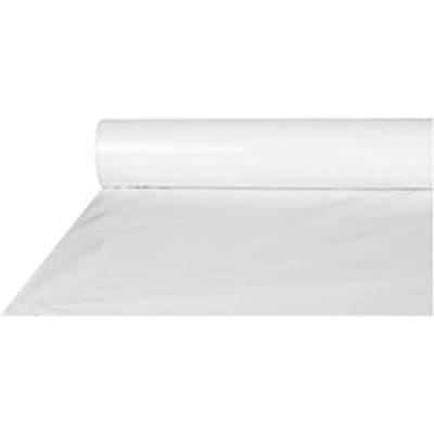 Tafelkleed Papstar, L 50 m x B 800 mm, dikte 45 μ, aan beide zijden te gebruiken, weerbestendige, afwasbare, recycleerbare LDPE-folie, wit, 6 rollen