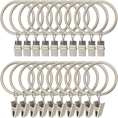 Dailygoods- Gordijnclips 30 Stuks - Sterke Metalen Clips - Decoratieve Gordijnringen - Geschikt voor Maximaal 3,2 cm Roede - Creatieve Versiering - Robuust Draagvermogen
