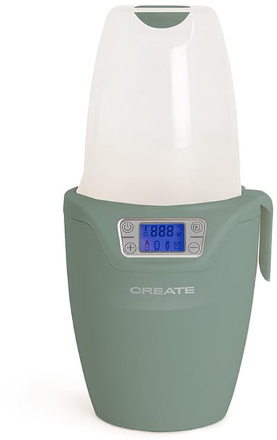 CREATE - Flessenwarmer en sterilisator met stoomkookfunctie - 1 fles - Sage - BABY BOTTLE WARMER