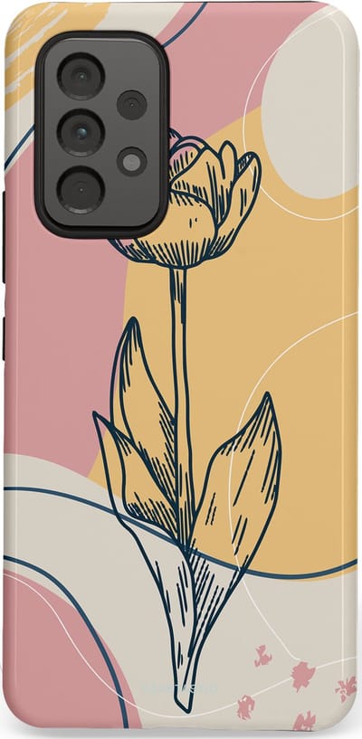 Casetastic Hoesje Geschikt voor Samsung A53 - Stijlvolle Beschermende Duo-layer Case - Zachte tulp