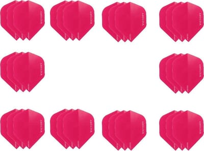 10 sets (30 stuks) Super Sterke Roze Poly XS100 - flights - dart flights