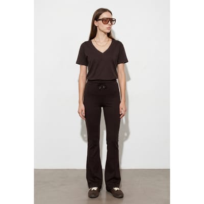 Katoen Tencel V-hals Korte Mouwen Blouse