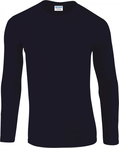 Gildan Softstyle® Euro Fit Adult Long Sleeve T-shirt GI64400 - Navy - S